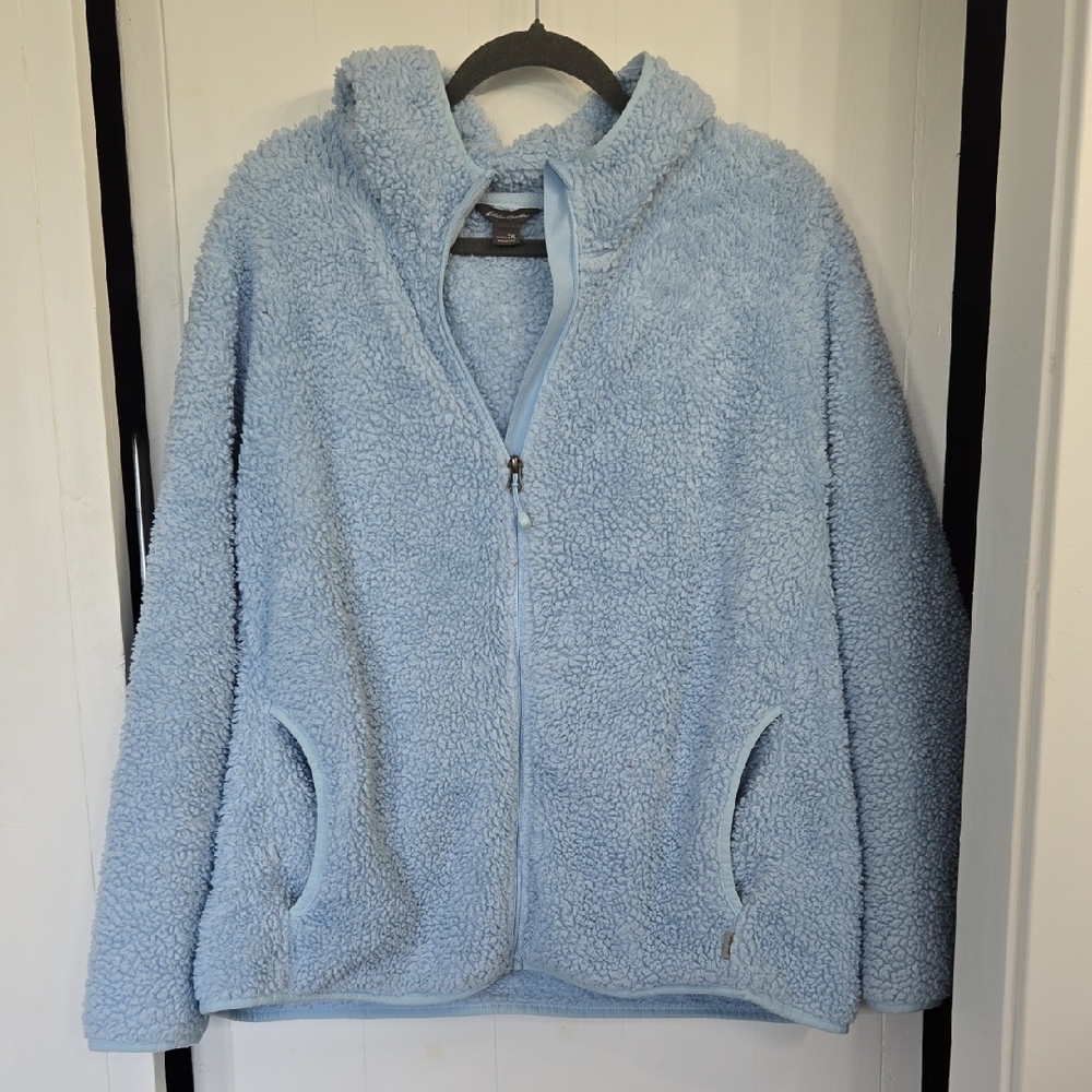 Eddie Bauer Zip Up Sherpa Hoodie Womens 2X